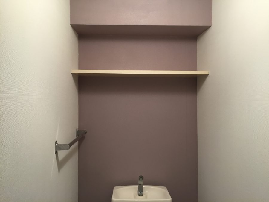 アクセントカラーの事例 トイレ アーキ メイク 壁紙クロスを張り替えないリニューアル